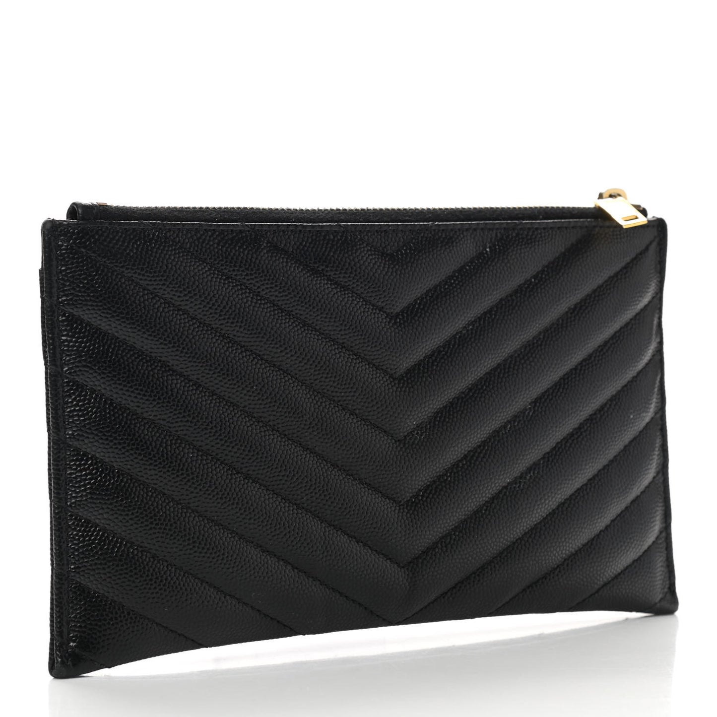 Grain De Poudre Chevron Monogram Bill Pouch Black