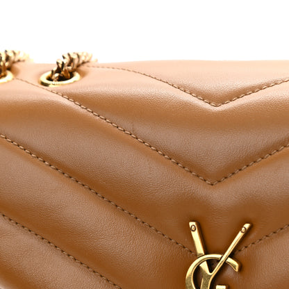 Saint Laurent Calfskin Y Quilted Monogram Small Loulou Chain Satchel Dark Natural 12 of 12
