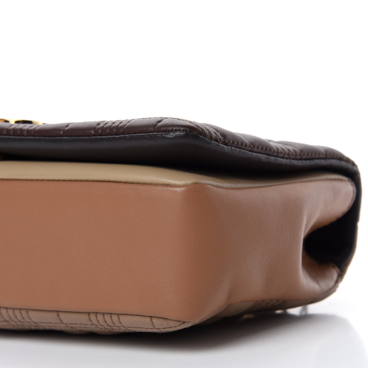 Lambskin Quilted Small Lola Bag Soft Fawn Dark Moka