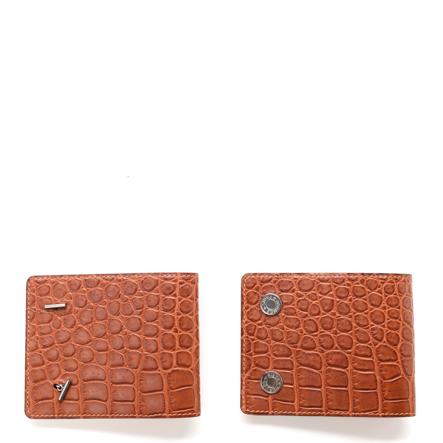 Hermes Matte Alligator Clou de Selle Cufflinks 3 of 4