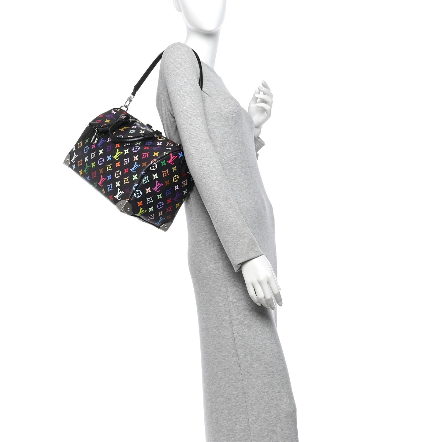 LV X TM Monogram Multicolor Speedy Soft 30 Black