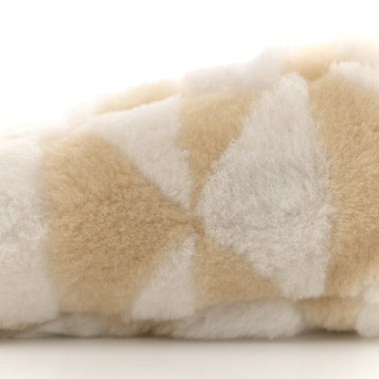 Prada Shearling Symbole Mini Triangle Bag Ecru White 9 of 10