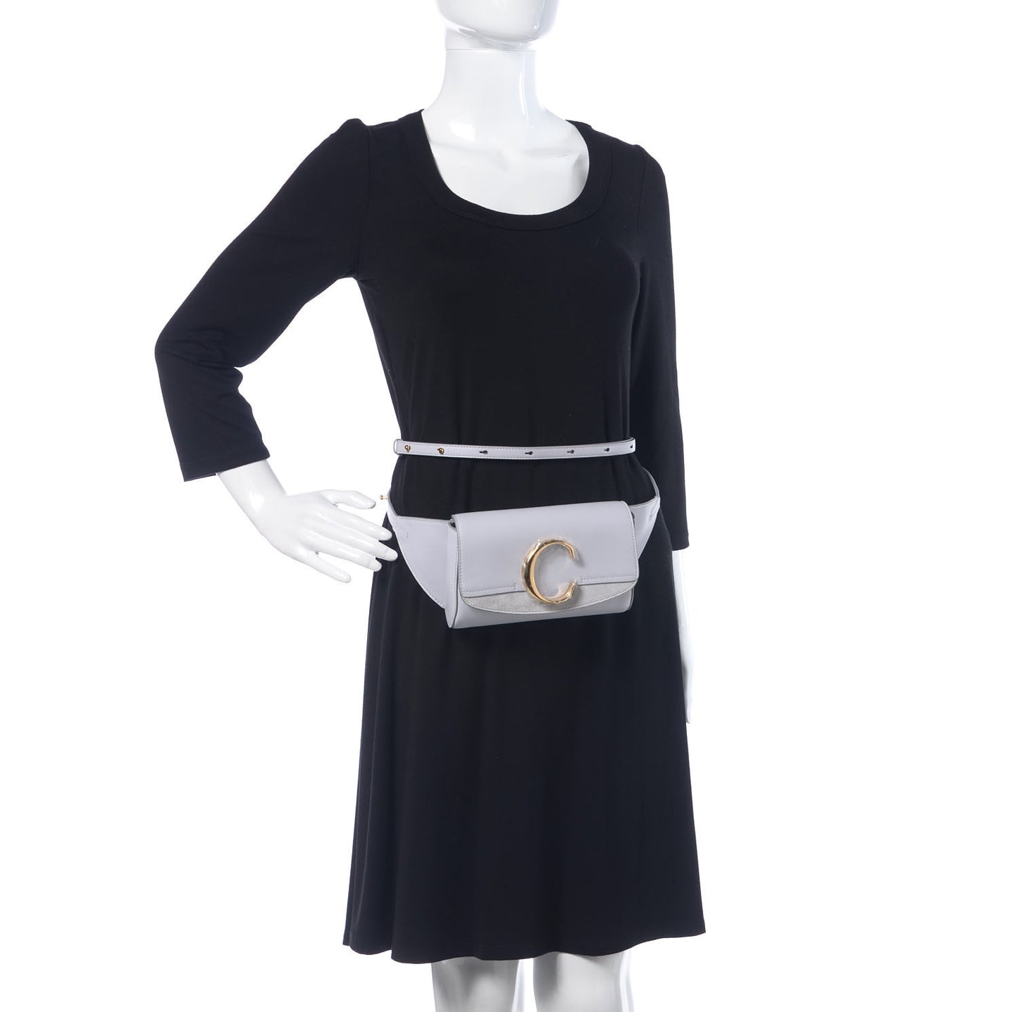 Calfskin Suede C Belt Bag Light Cloud