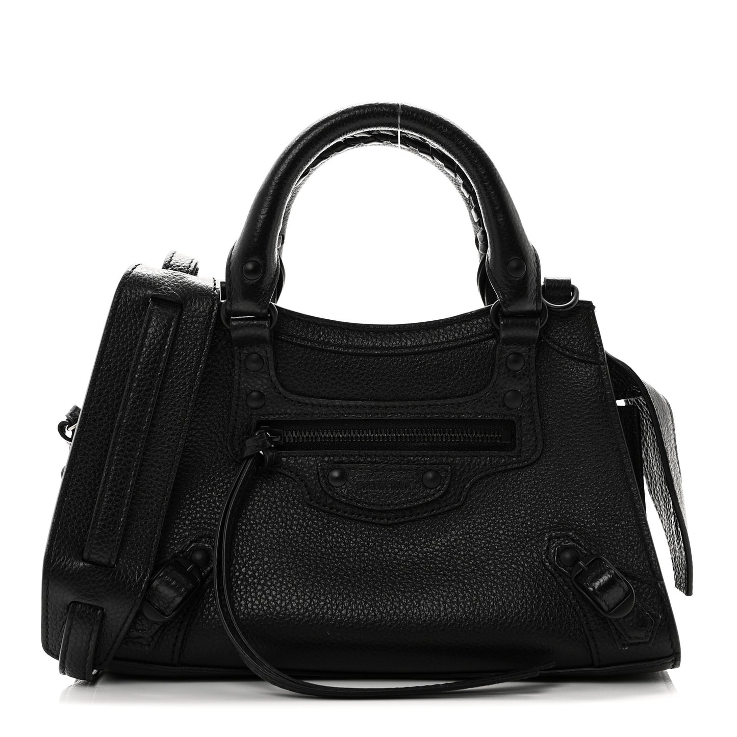 Grained Calfskin Neo Classic Black Hardware Mini City Black