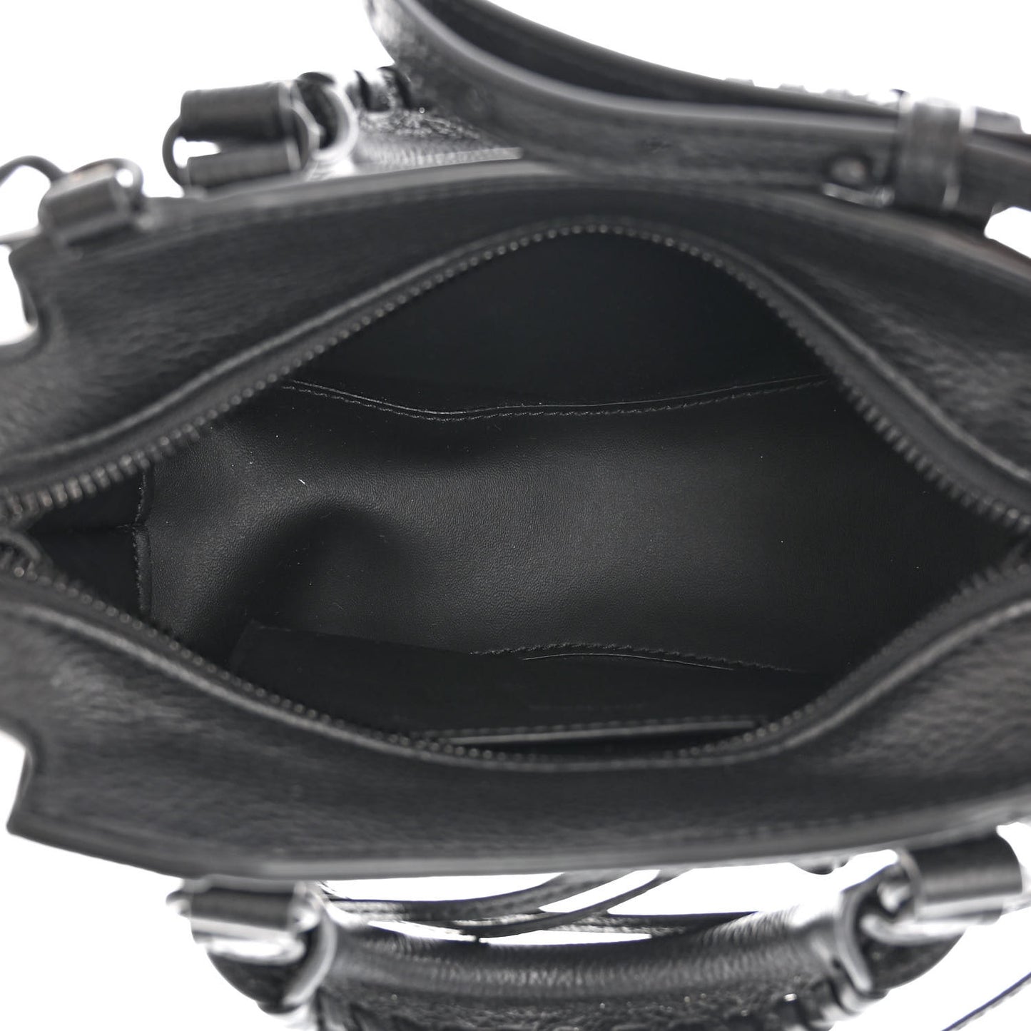 Grained Calfskin Neo Classic Black Hardware Mini City Black