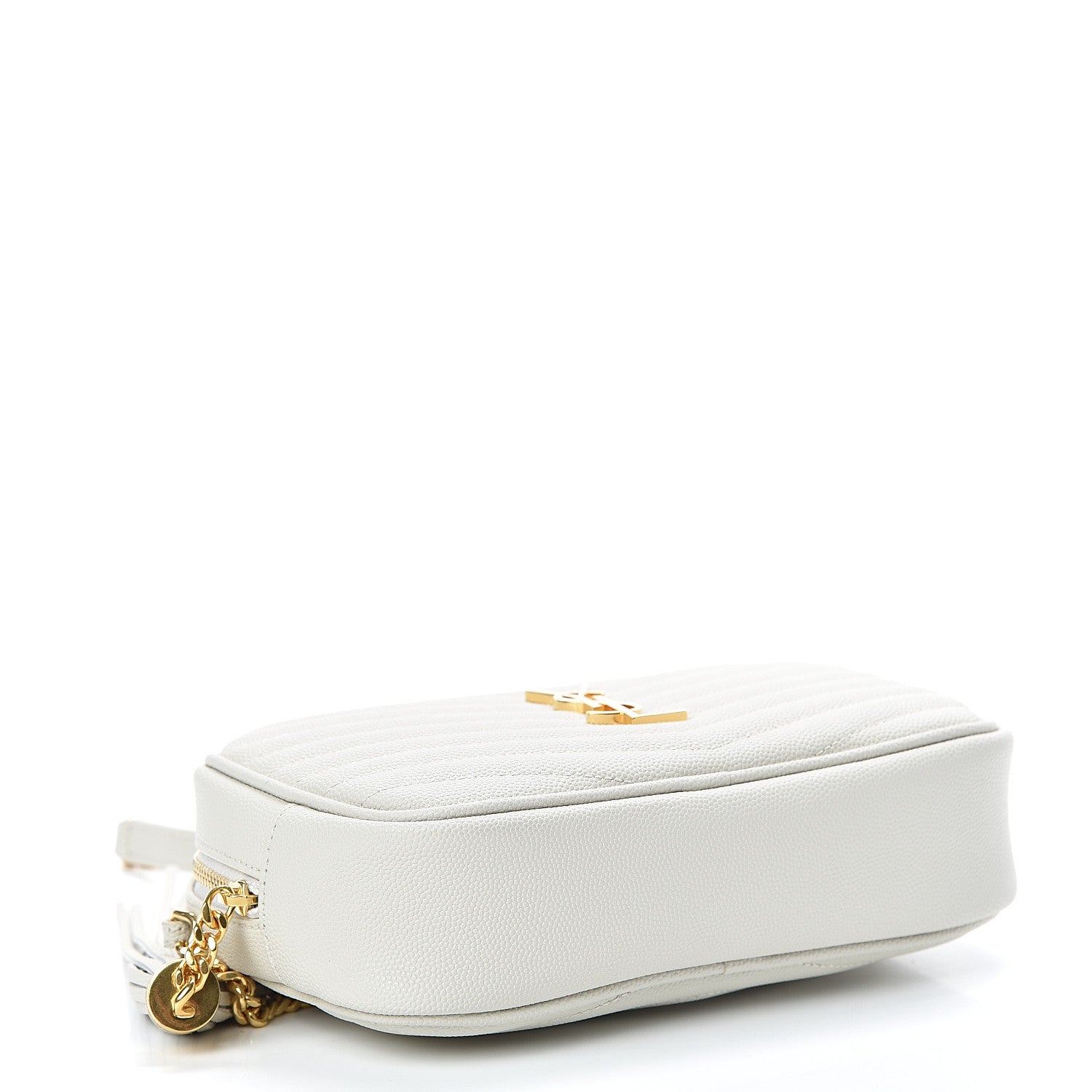 Saint Laurent Grain De Poudre Matelasse Monogram Mini Lou Camera Bag Crema Soft 4 of 11