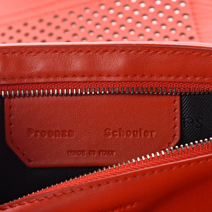 Proenza Schouler Lambskin Perforated Tiny PS1 Satchel Fire Red 7 of 10