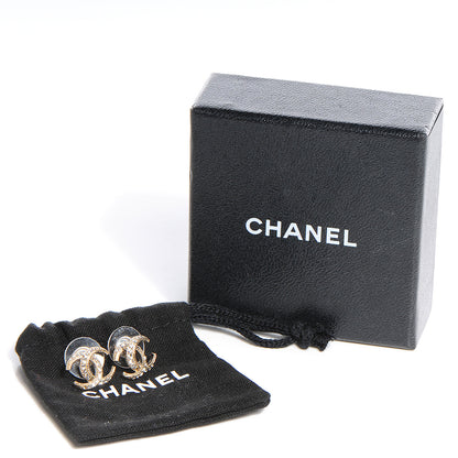 Chanel Crystal Moon CC Earrings Gold 5 of 5