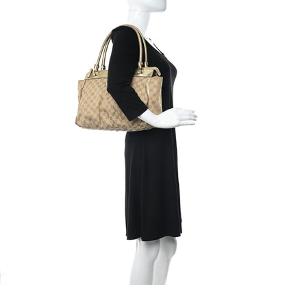 Gucci Metallic Monogram D Gold Tote Gold 2 of 15