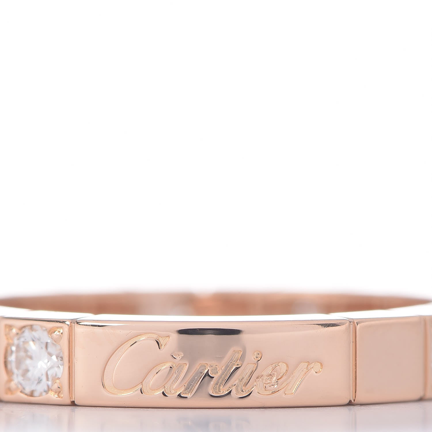 Cartier 18K Pink Gold Diamond Half Lanieres Ring 52 6 4 of 4