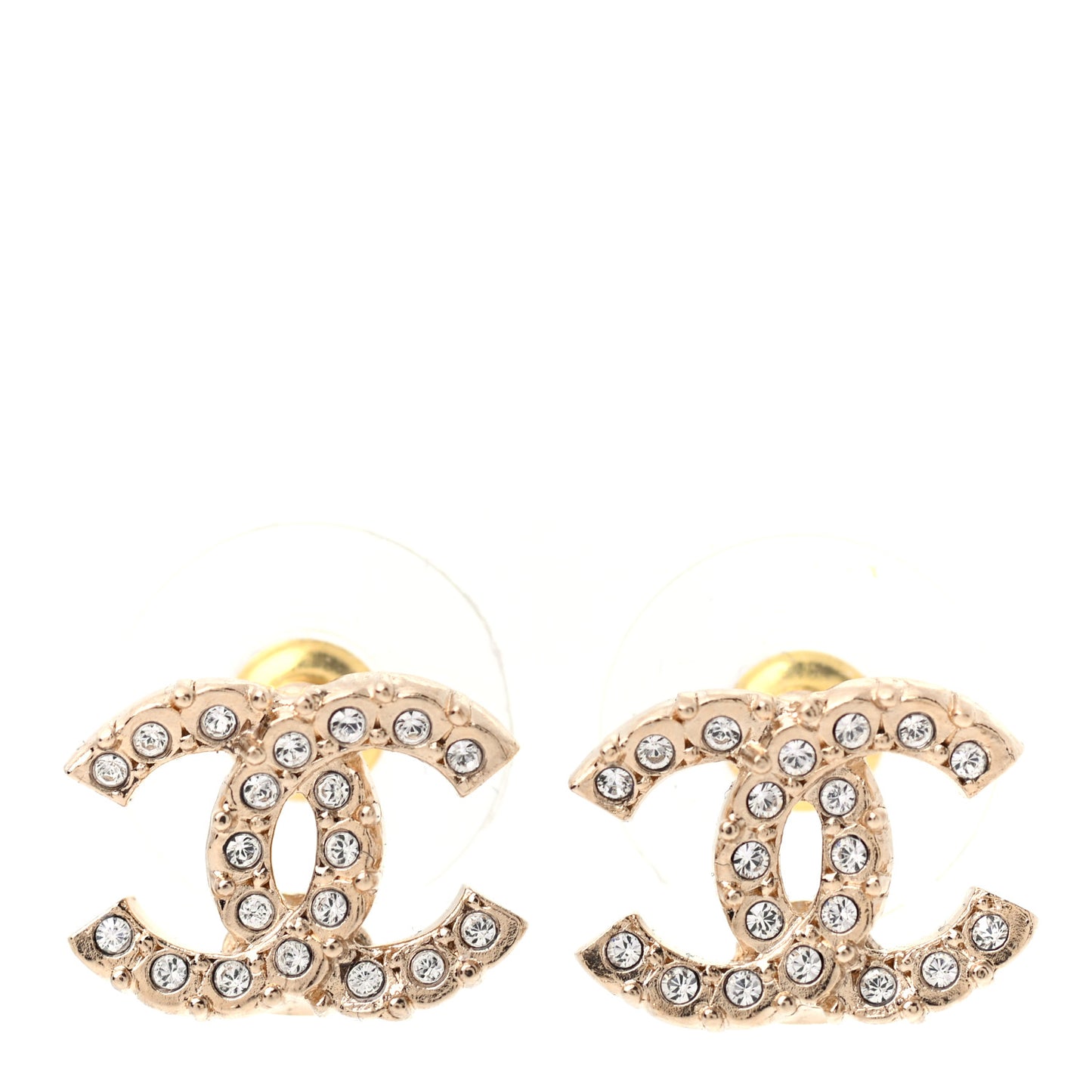 Crystal CC Earrings Gold