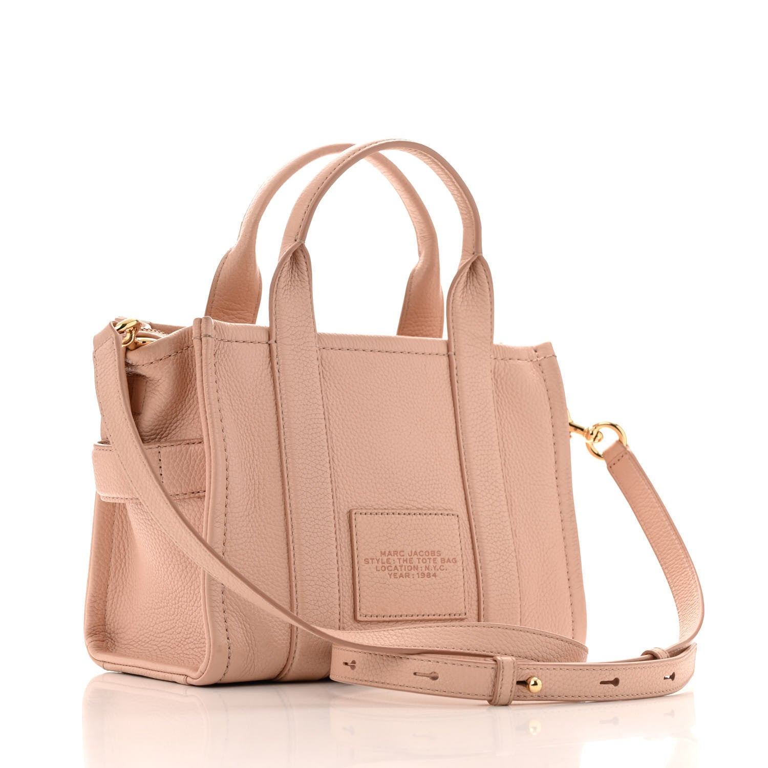 Marc Jacobs Grained Calfskin Small The Tote Bag Rose Dust 3 of 16