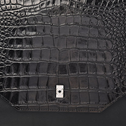 Givenchy Calfskin Crocodile Embossed Small Obsedia Satchel Black 14 of 14