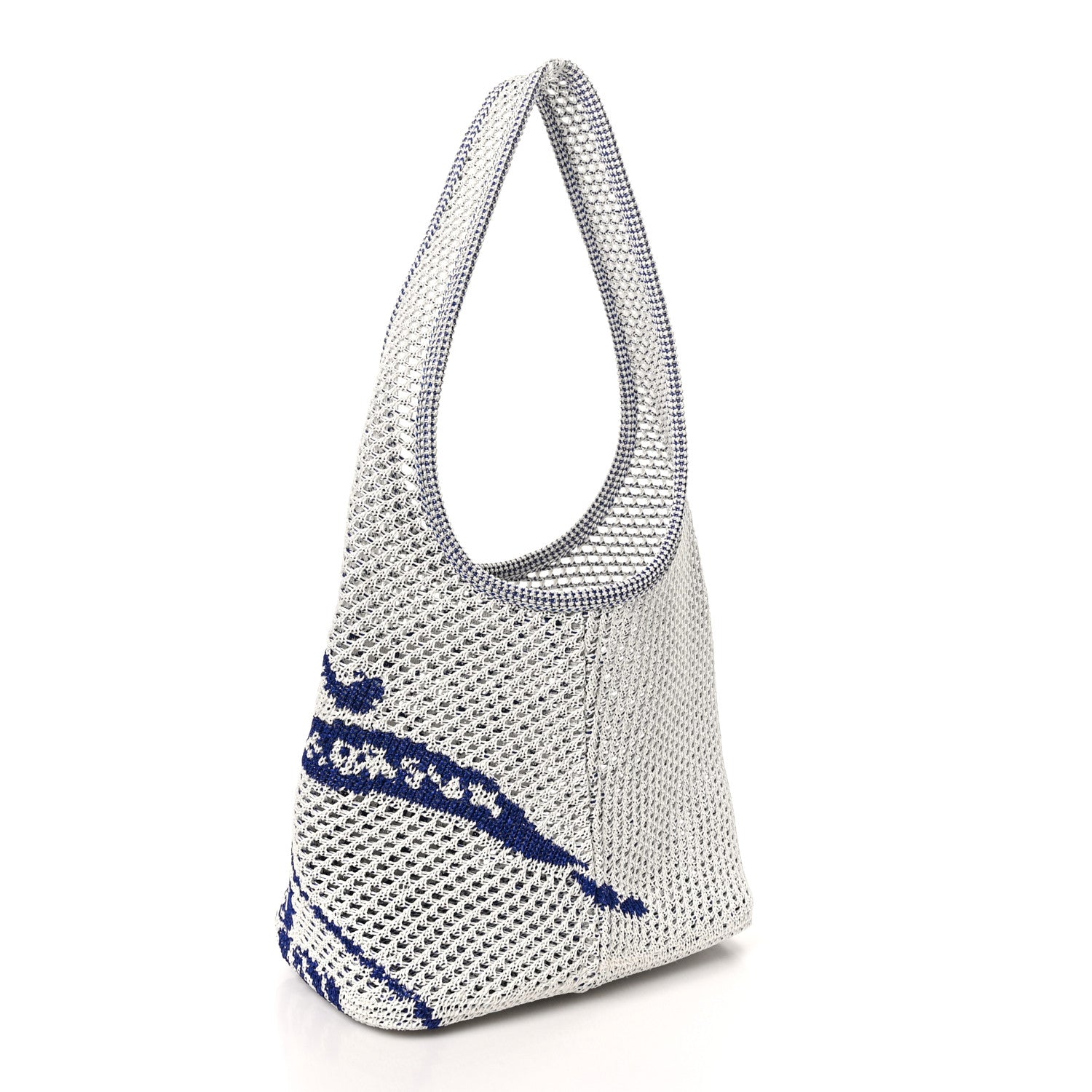 Burberry Viscose Small EKD Crochet Bag White 3 of 10