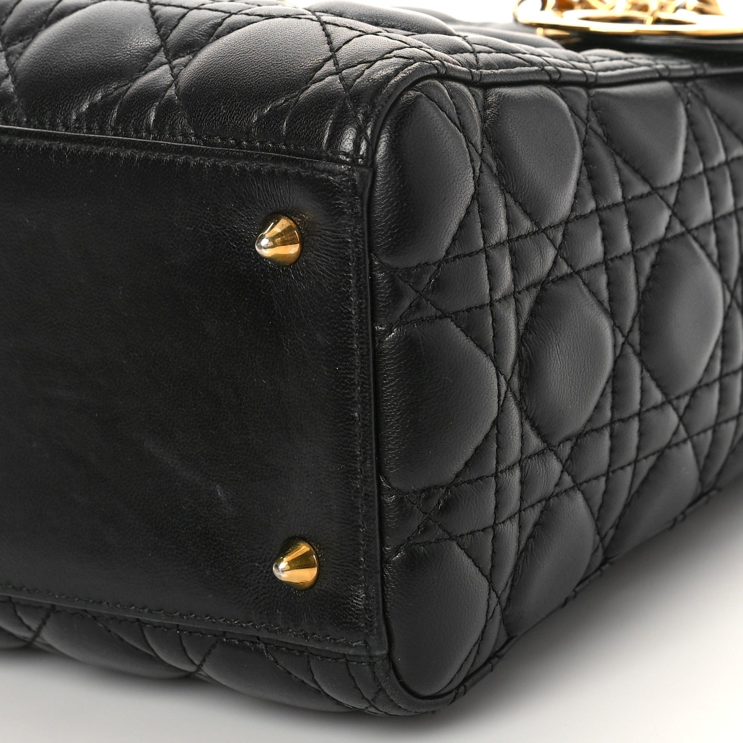 Lambskin Cannage Medium Lady Dior Black