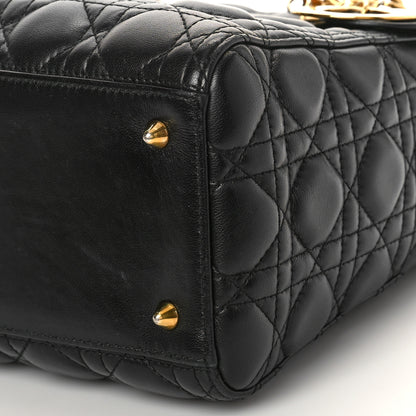 Christian Dior Lambskin Cannage Medium Lady Dior Black 10 of 10