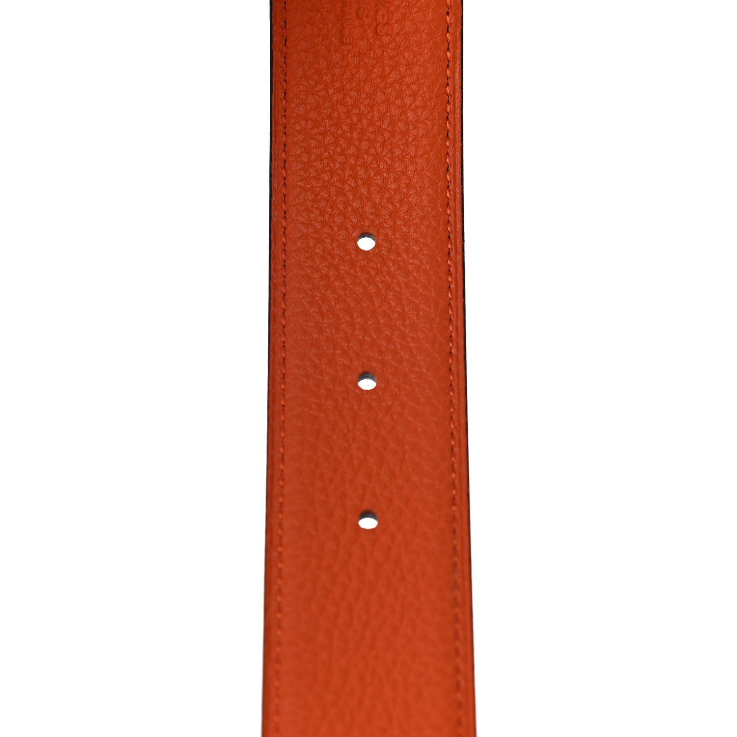 Hermes Box Togo 32mm Belt Strap 95 Black Orange 5 of 7