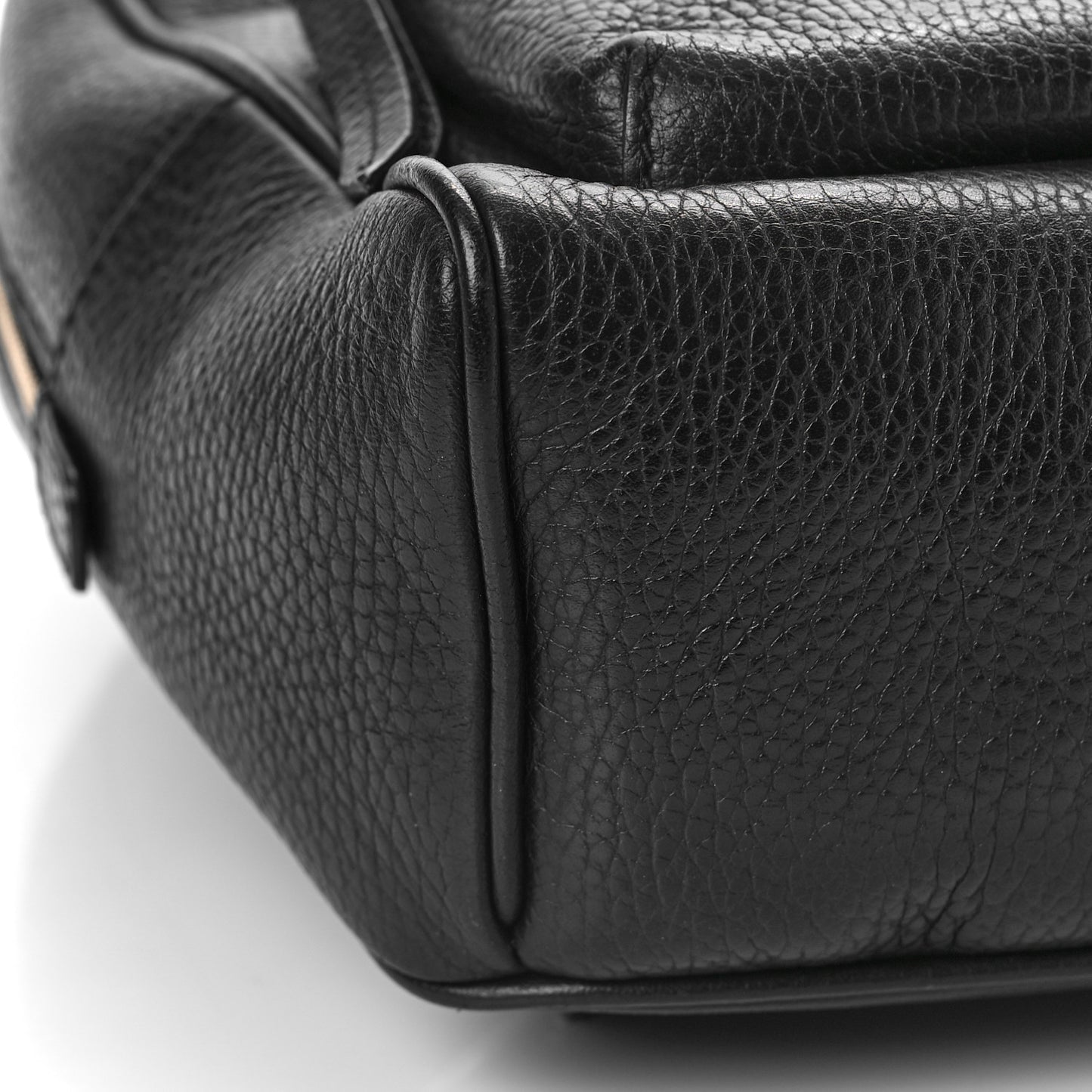 Pebbled Calfskin Soho Chain Backpack Black