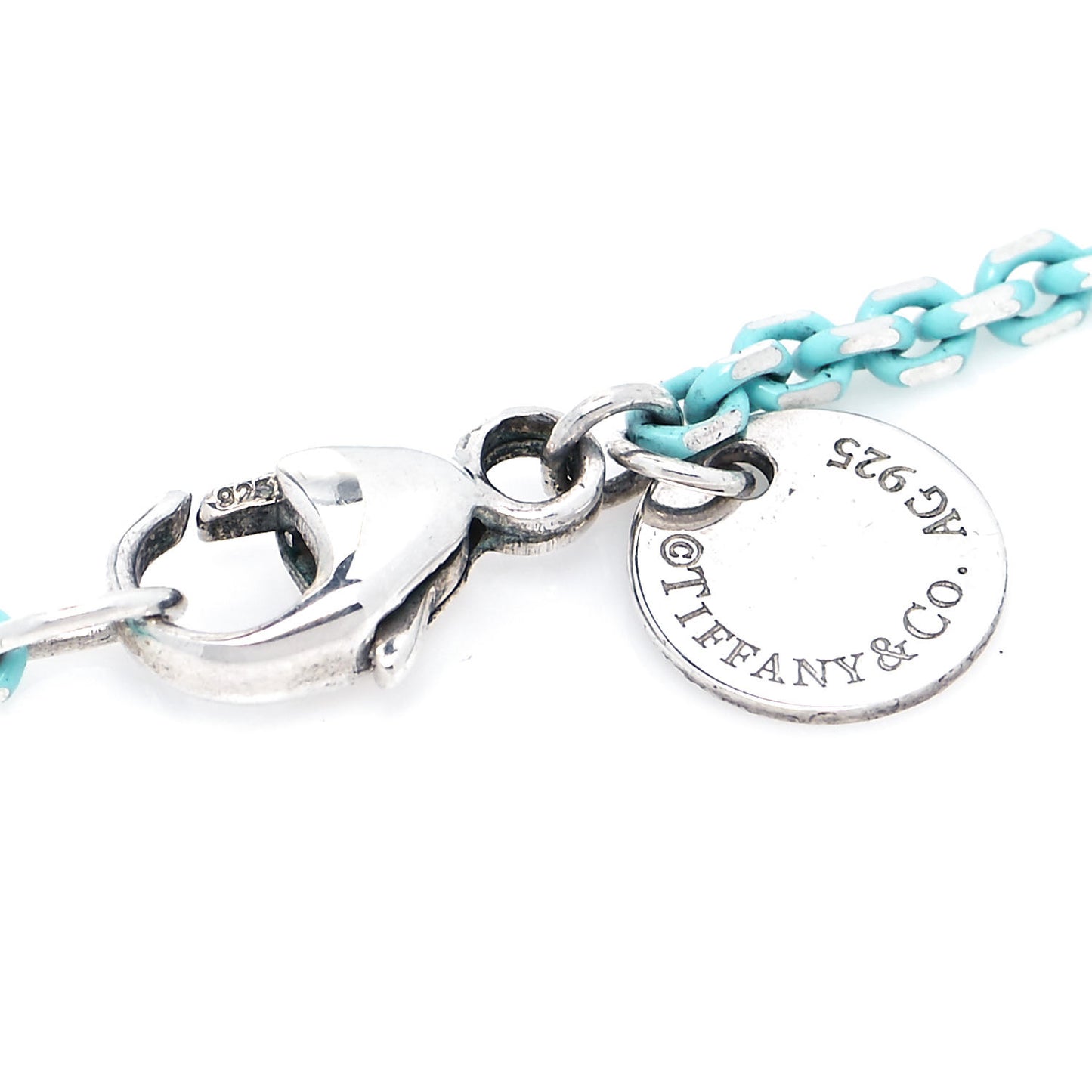 Sterling Silver Enamel 1.75mm Chain Necklace Blue 30"