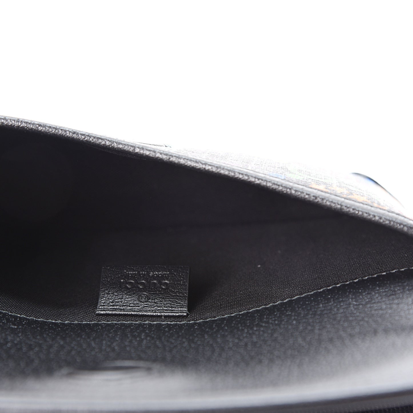 GG Supreme Monogram Psychedelic Slim Belt Bag Black