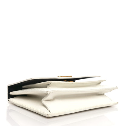 Balenciaga Patent Calfskin Lizard Embossed XS Sharp Top Handle Bag White 4 of 19