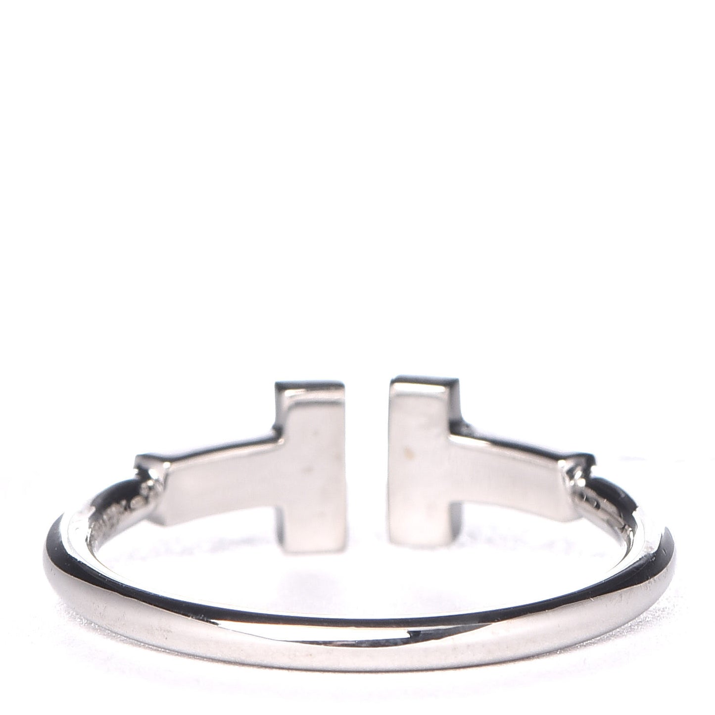 18K White Gold Diamond T Wire Ring 53 6.5