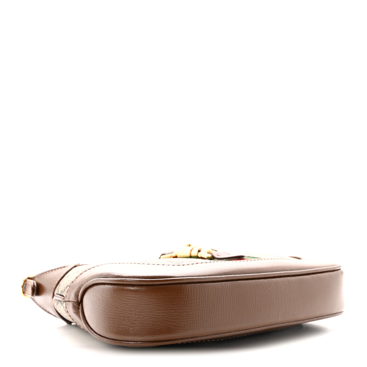 Gucci GG Supreme Monogram Azalea Calfskin Web Mini Jackie 1961 Hobo Beige Ebony Brown Sugar 4 of 10