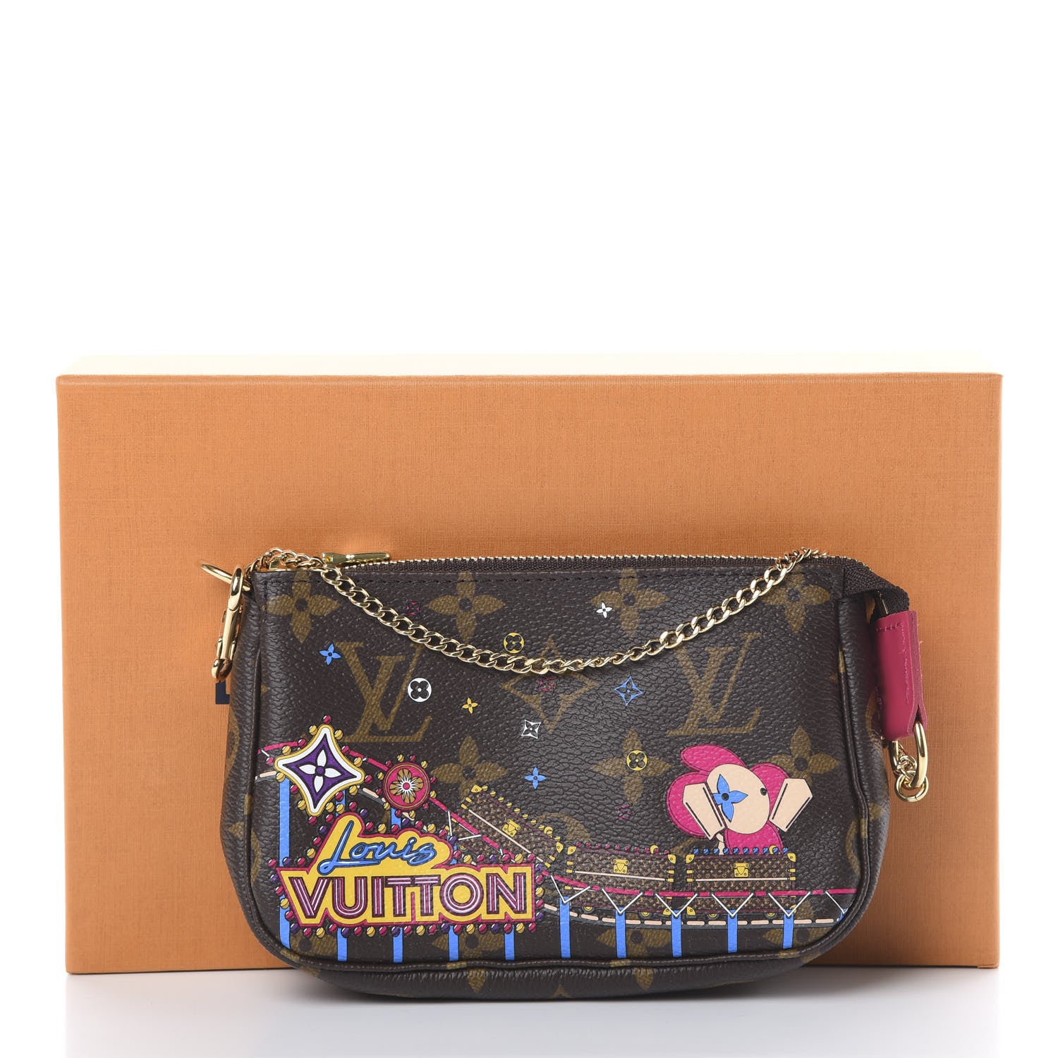 Louis Vuitton Monogram 2020 Christmas Animation Roller Coaster Mini Pochette Accessories Pivoine 7 of 7