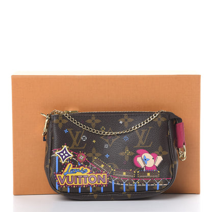 Louis Vuitton Monogram 2020 Christmas Animation Roller Coaster Mini Pochette Accessories Pivoine 7 of 7