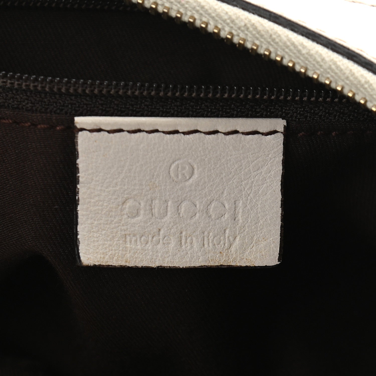 Gucci Monogram Medium D Gold Ring Hobo White 6 of 9