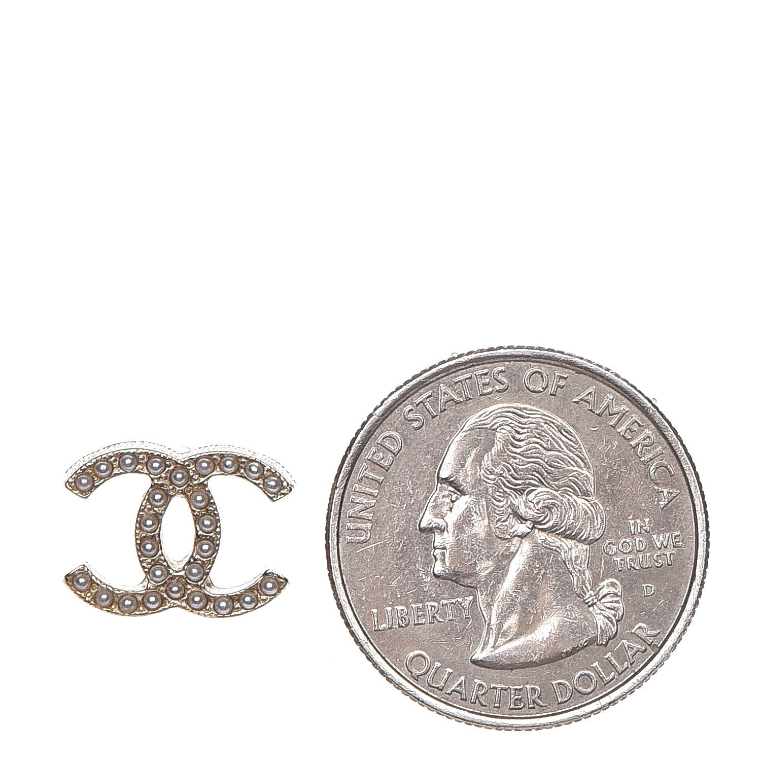 Chanel Pearl CC Earrings Gold 2 of 5