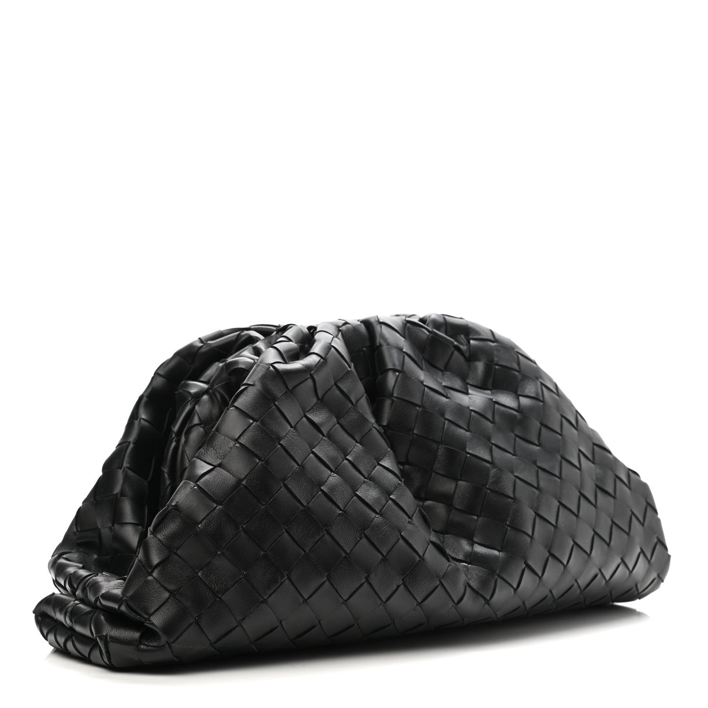 Nappa Maxi Intreccio The Pouch Oversized Clutch Black