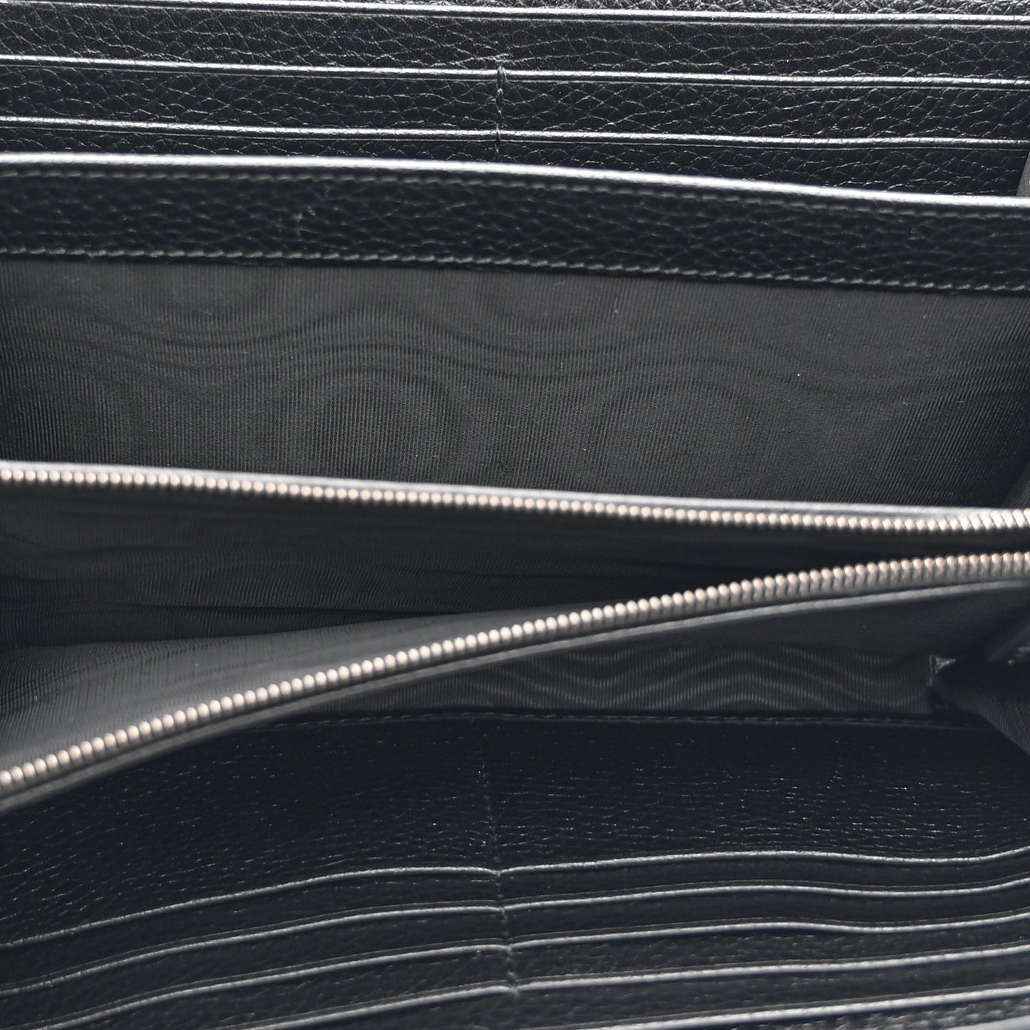 Calfskin GG Marmont Chain Wallet Black
