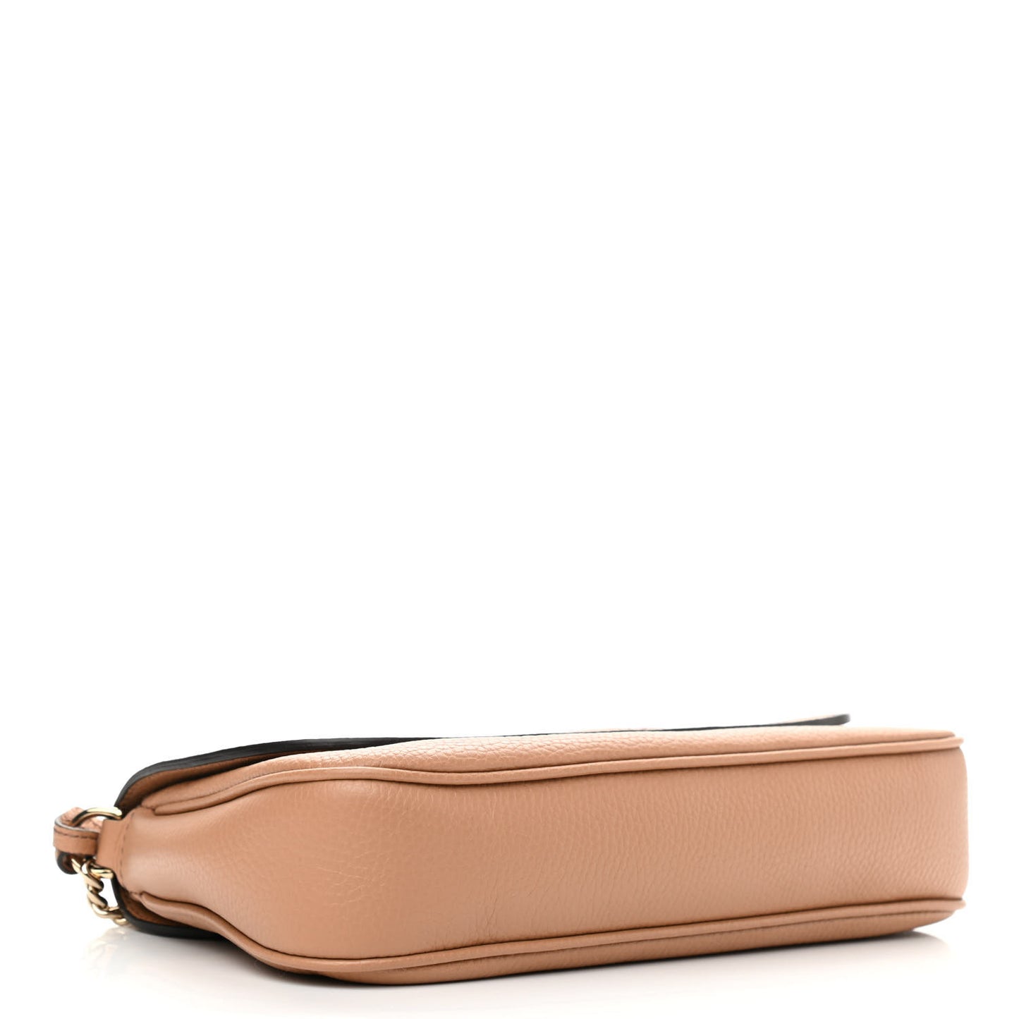 Pebbled Calfskin Medium Soho Flap Crossbody Camelia