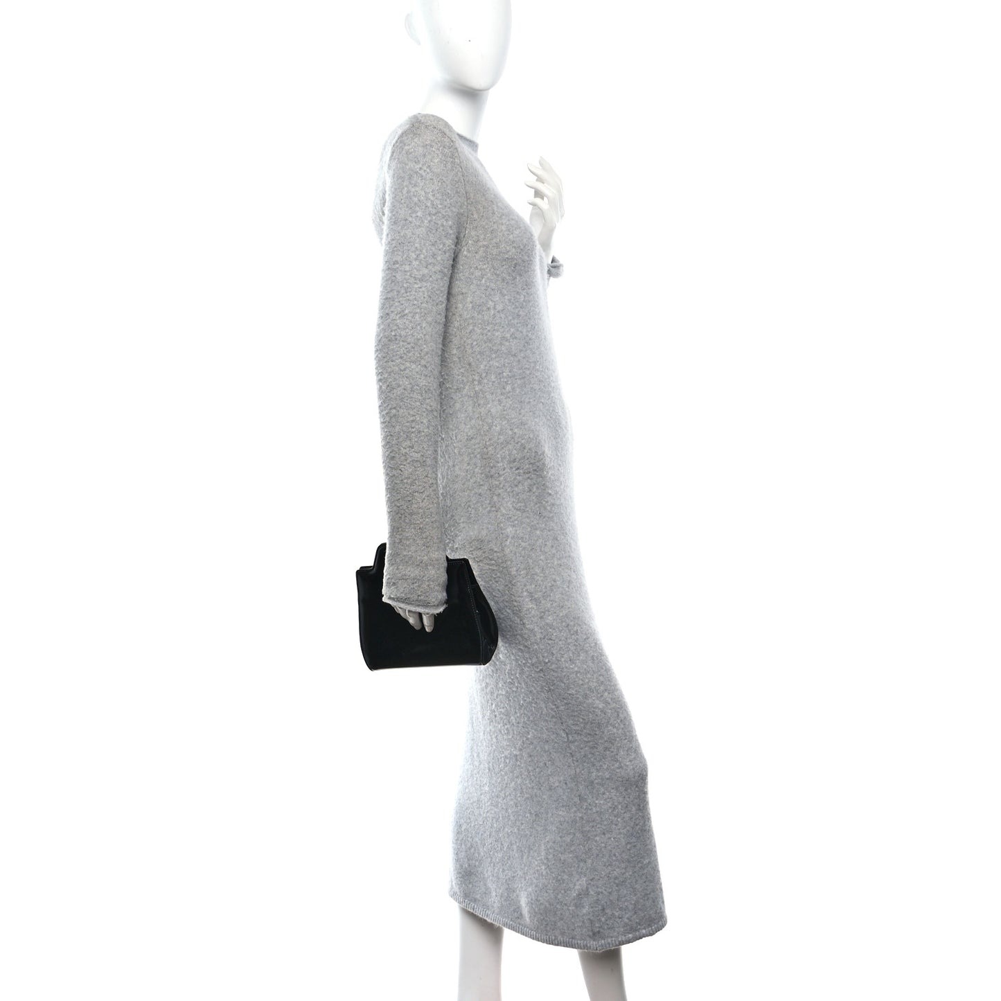 Brushed Calfskin Mini Wanda Top Handle Bag Black