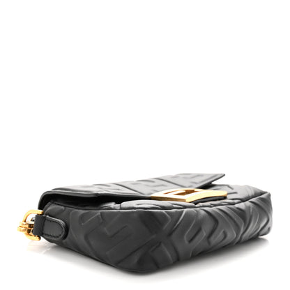 Fendi Nappa FF 1974 Embossed Mini Baguette Black 4 of 11