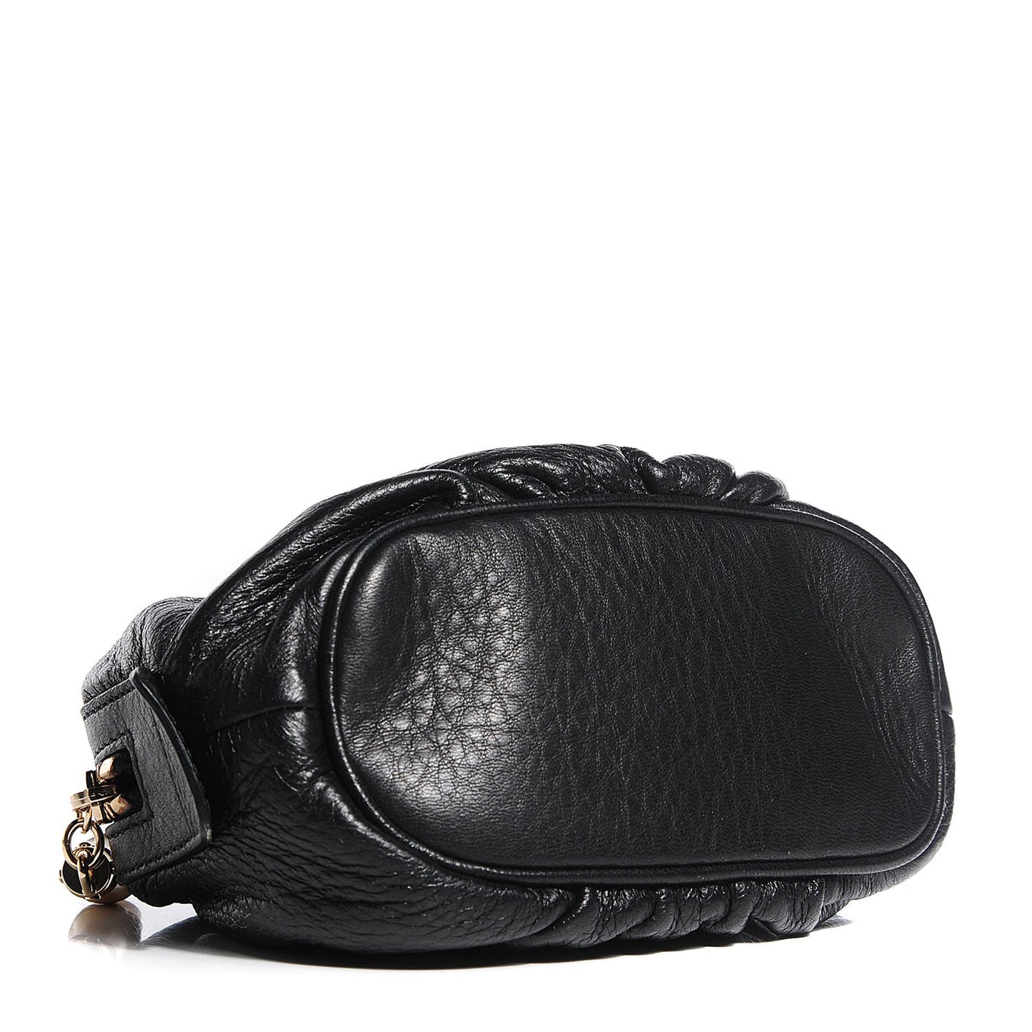 Deerskin Medium Bamboo Cosmetic Case Black