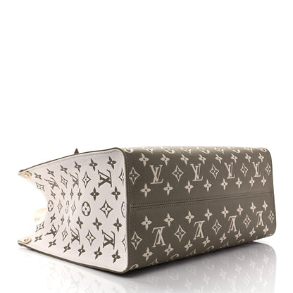 Louis Vuitton Empreinte Monogram Spring In The City Onthego MM Kaki Beige Cream 4 of 9