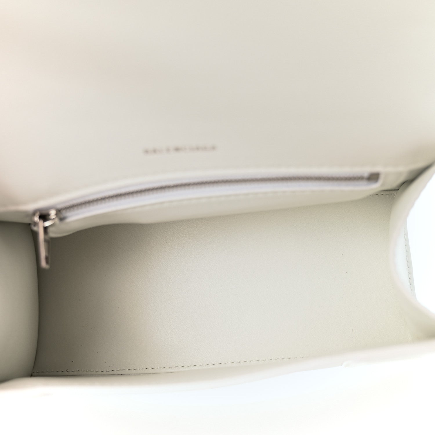 Balenciaga Matte Gummy Calfskin Small Hourglass Top Handle Bag Optic White 5 of 9