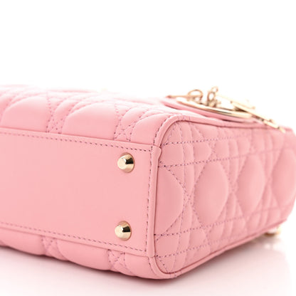 Christian Dior Lambskin Cannage Mini Lady Dior Light Pink 10 of 11