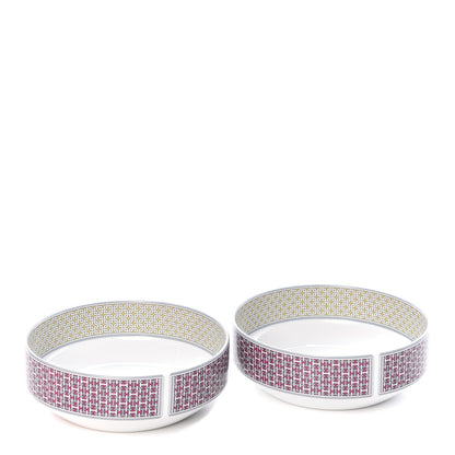 Hermes Porcelain Tie Set Bowl Set of 2 1 of 6