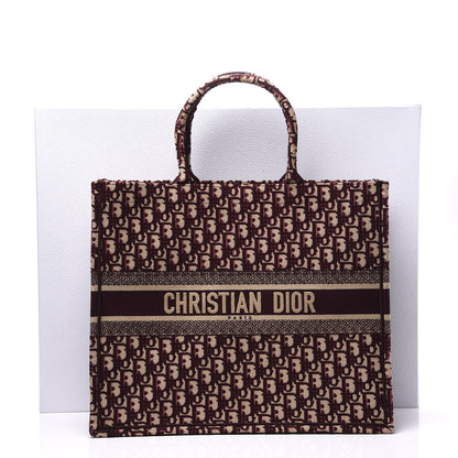 Christian Dior Oblique Large Book Tote Burgundy Multicolor 13 of 13