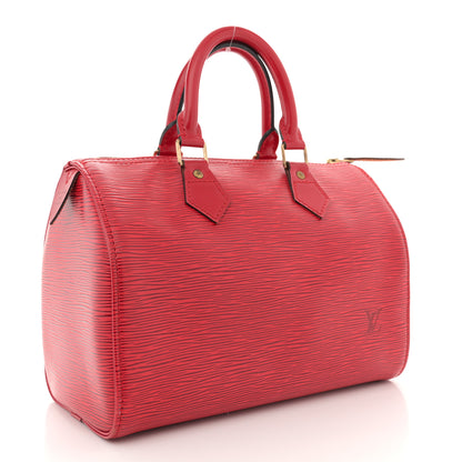 Louis Vuitton Epi Speedy 25 Castillan Red 3 of 13