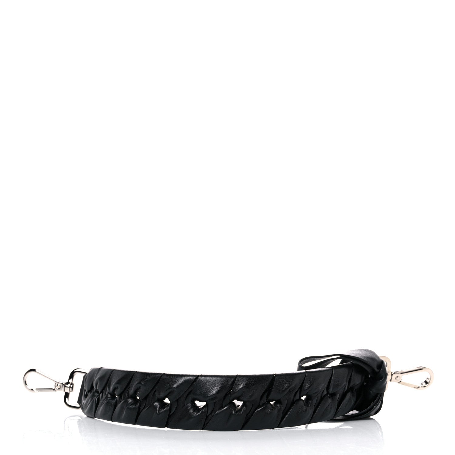 Fendi Vitello Liberty Shiny Nappa Lace Up Bow Mini Strap You Black 7 of 7