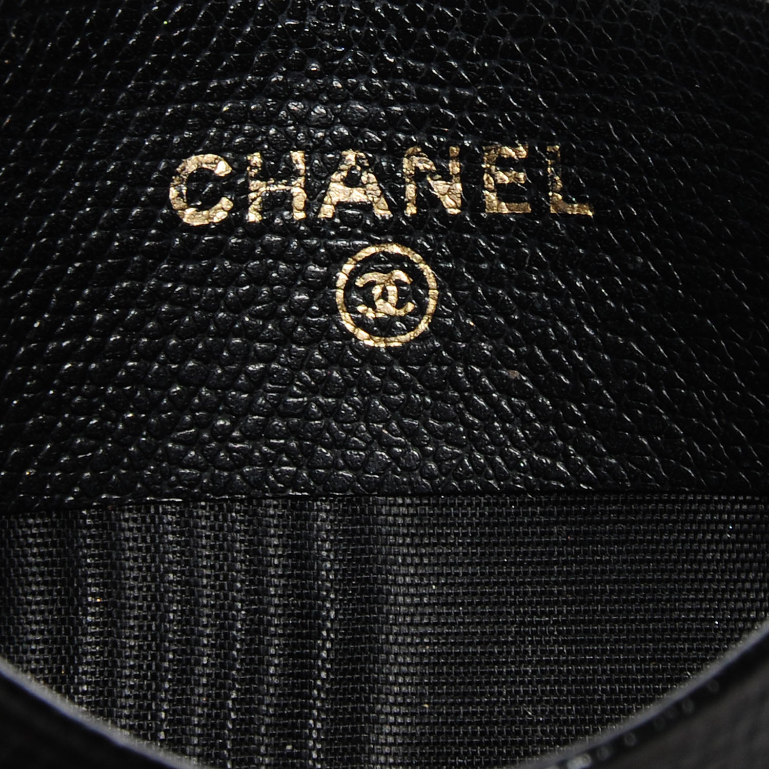 Chanel Calfskin CC Button Card Holder Case Black 5 of 8