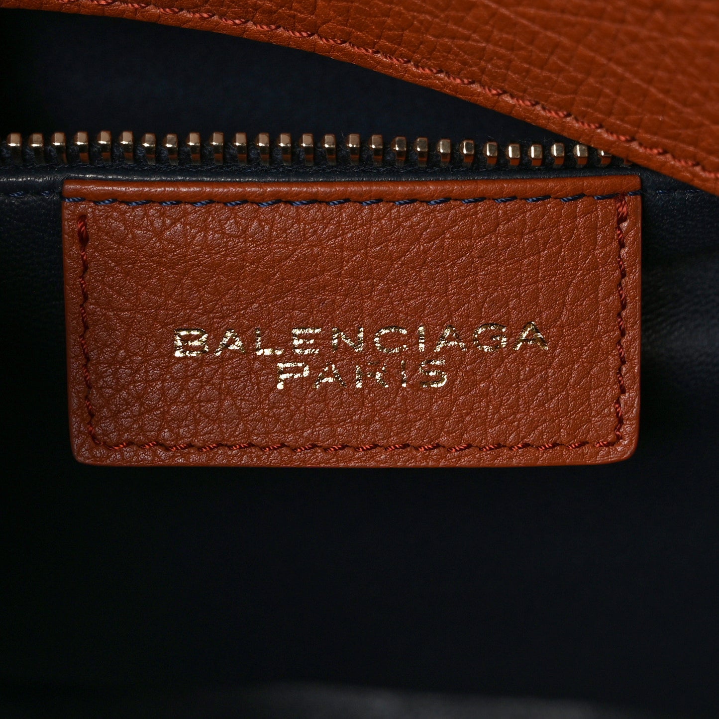 Grained Calfskin M Tube Round Tote Brown