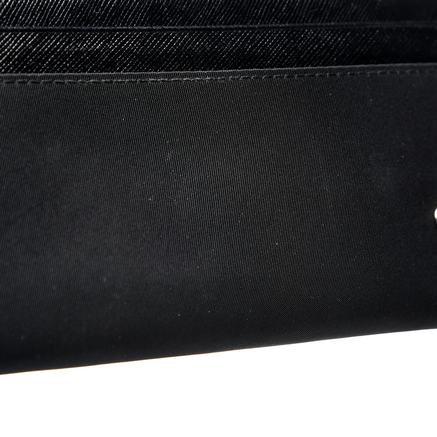 Tessuto Nylon Continental Flap Wallet Black