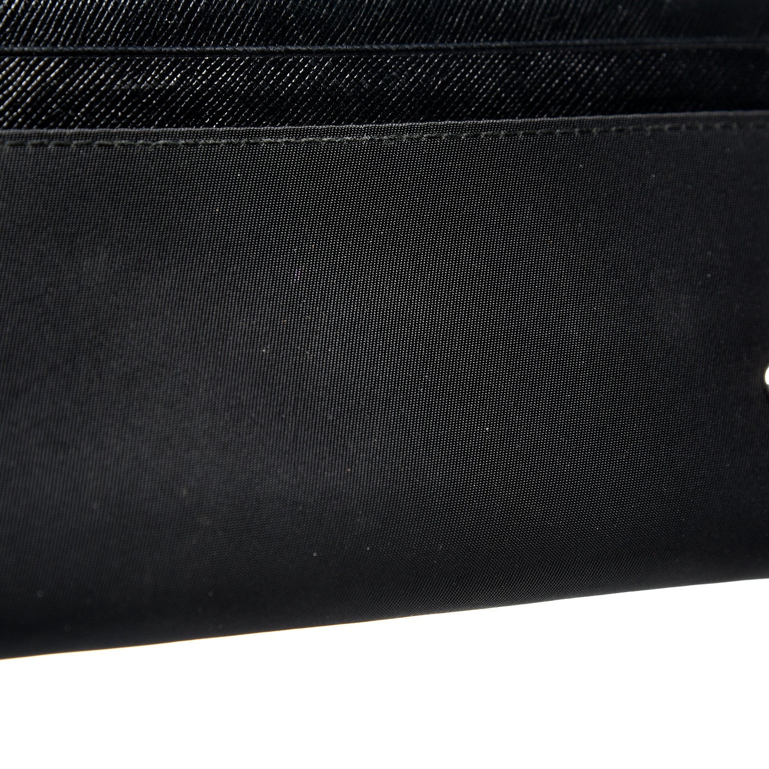 Prada Tessuto Nylon Continental Flap Wallet Black 11 of 12