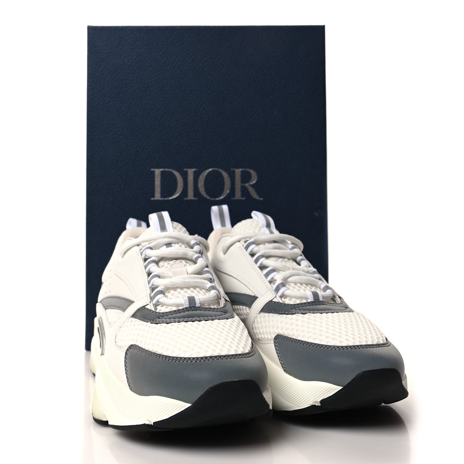 Christian Dior Technical Mesh Calfskin Mens B22 Sneakers 40 White 9 of 9
