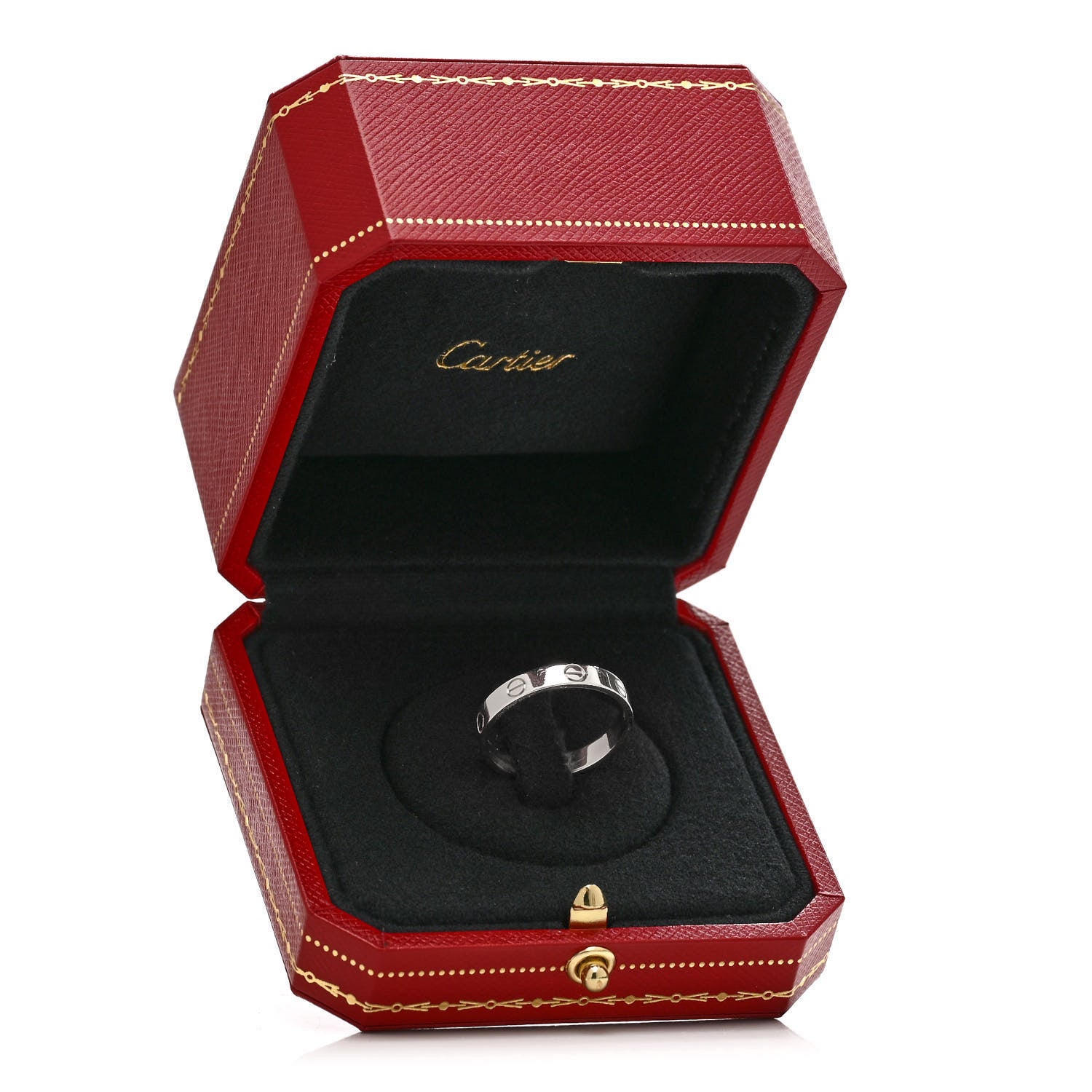 Cartier 18K White Gold 3.5mm LOVE Wedding Band Ring 61 9.5 5 of 5